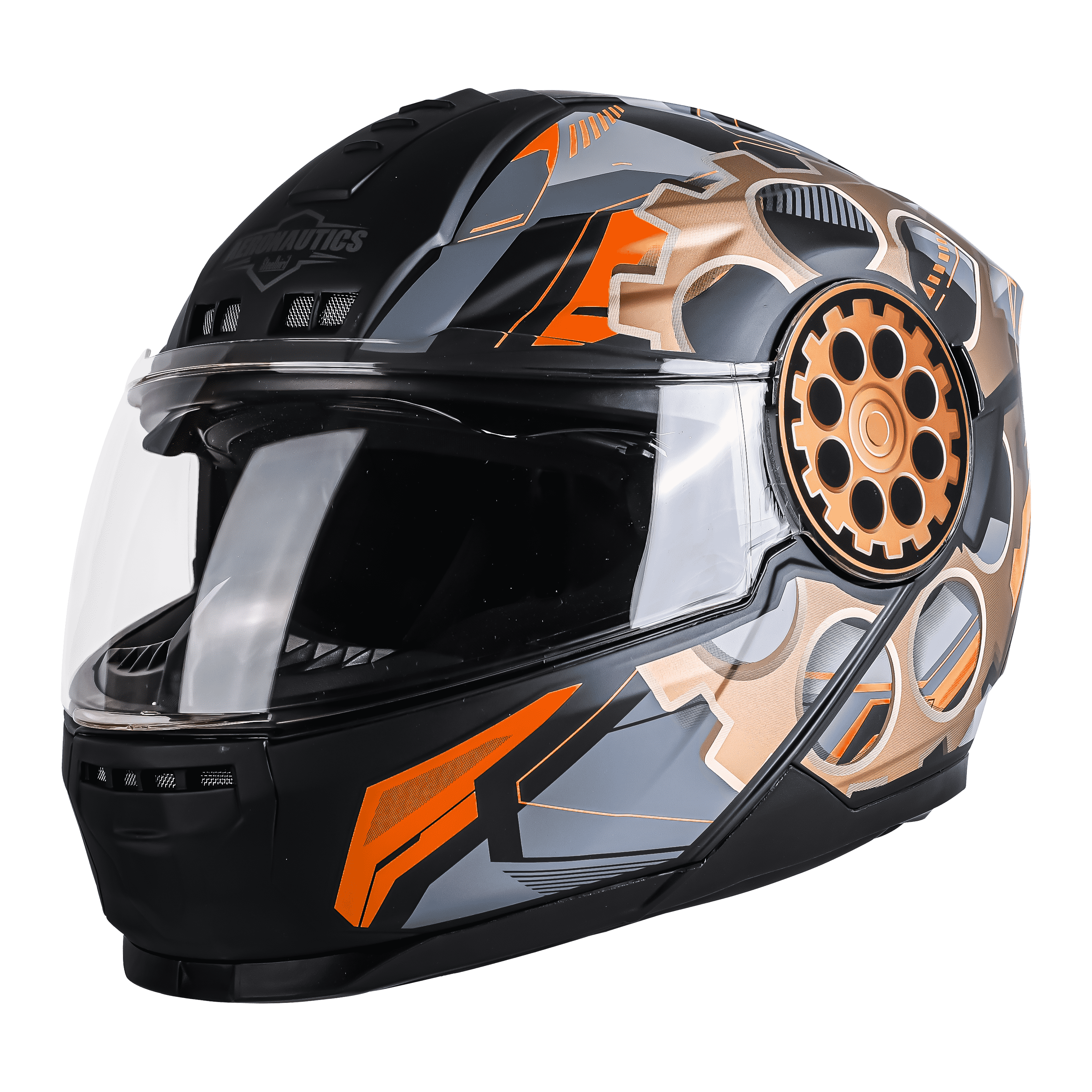 SBH-40 ROLLER CRASH GLOSSY BLACK WITH ORANGE